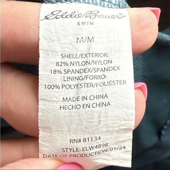 Eddie Bauer Women's Teal Swimsuit-One-piece Size Medium - Picture 5 of 5